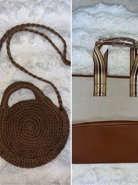 ✨SUMMER BUNDLE✨: Brouk & Co. Capri Stripe Tote NWT + Universal Thread Crochet CB